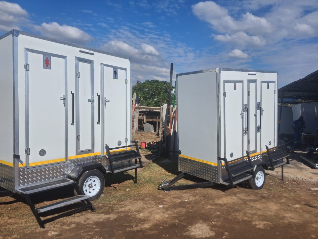 VIP mobile toilets — male & female compartments