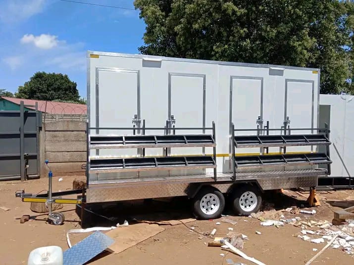 4-door VIP toilet trailer ready for events